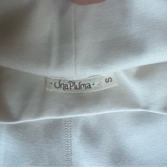 Raya Leggings by Una Pluma solid thick stretchy organic cotton leggings in Cream - Picture 6 of 7